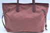 Authentic PRADA Nylon Tessuto Leather Shoulder Tote Hand Bag Pink K5017