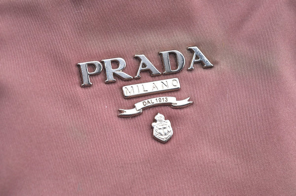 Authentic PRADA Nylon Tessuto Leather Shoulder Tote Hand Bag Pink K5017