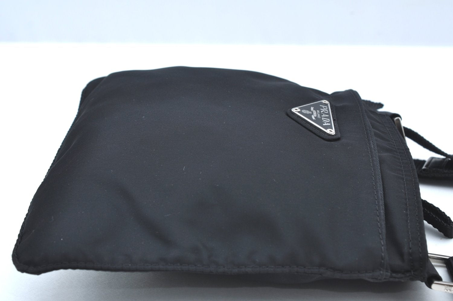 Authentic PRADA Nylon Tessuto Shoulder Cross Body Bag Purse Black K5018