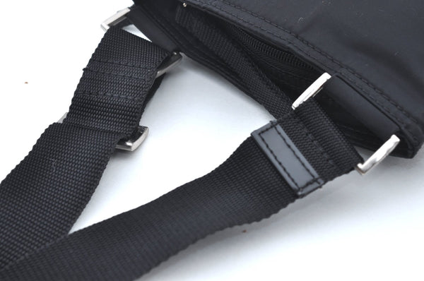 Authentic PRADA Nylon Tessuto Shoulder Cross Body Bag Purse Black K5018