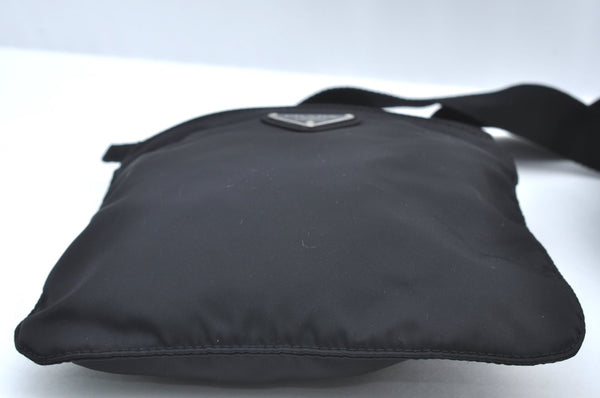Authentic PRADA Nylon Tessuto Shoulder Cross Body Bag Purse Black K5018