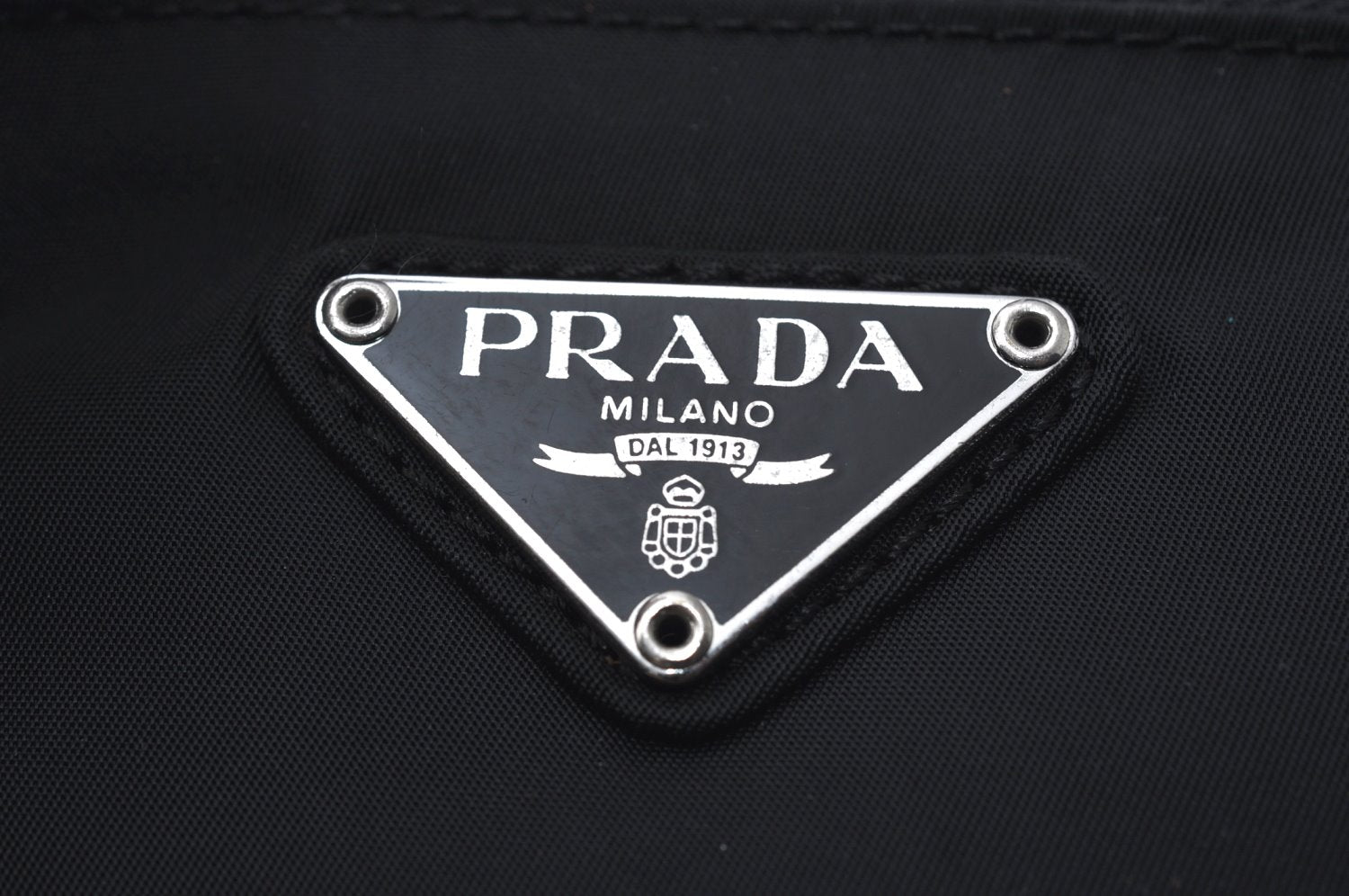 Authentic PRADA Nylon Tessuto Shoulder Cross Body Bag Purse Black K5018