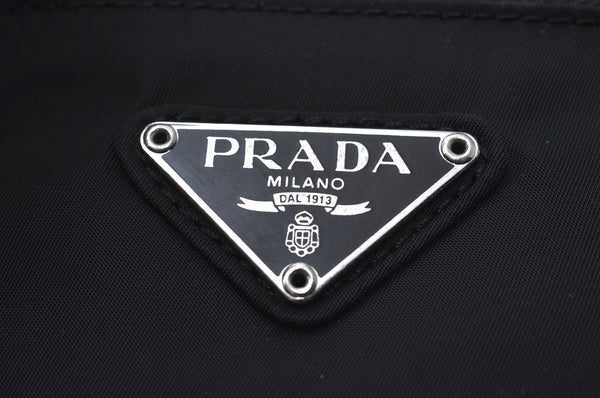 Authentic PRADA Nylon Tessuto Shoulder Cross Body Bag Purse Black K5018
