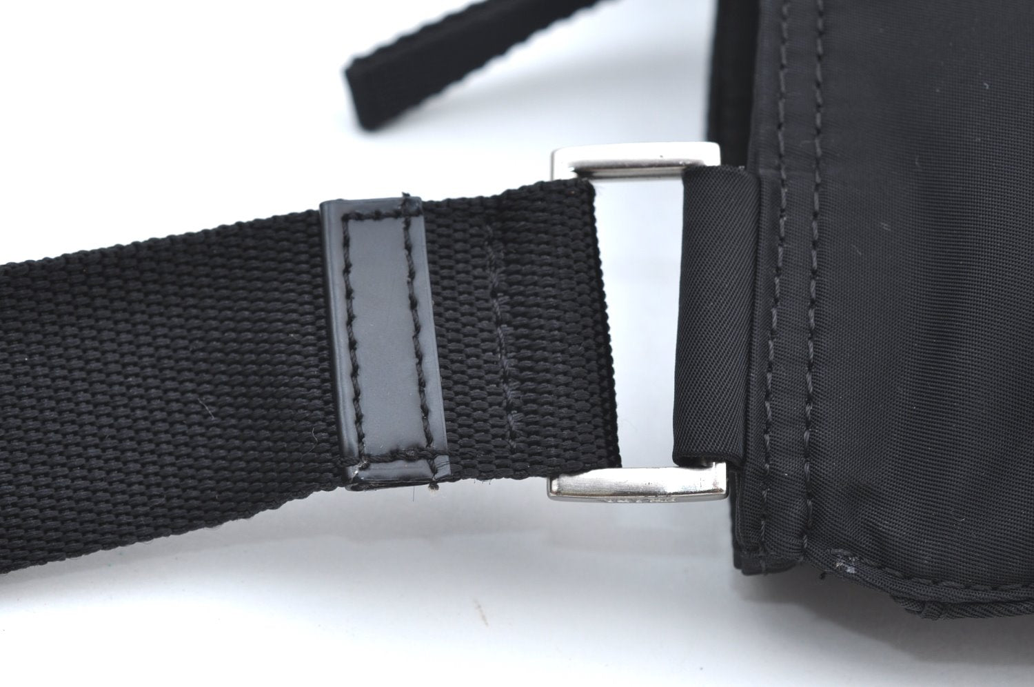 Authentic PRADA Nylon Tessuto Shoulder Cross Body Bag Purse Black K5018