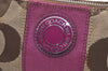 Authentic COACH Signature 2Way Shoulder Bag Canvas Enamel F19218 Brown K5022