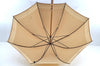 Authentic FENDI Zucchino Umbrella Polyester Wood Beige Brown K5023