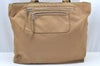 Authentic PRADA Nylon Tessuto Leather Shoulder Hand Bag Beige K5024