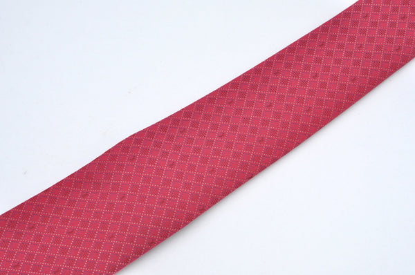 Authentic Louis Vuitton Necktie Tie Silk Check Motif Red Box LV K5026