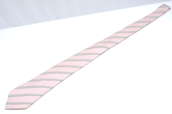 Authentic Louis Vuitton Necktie Tie Silk Stripe Motif Light Pink LV K5027