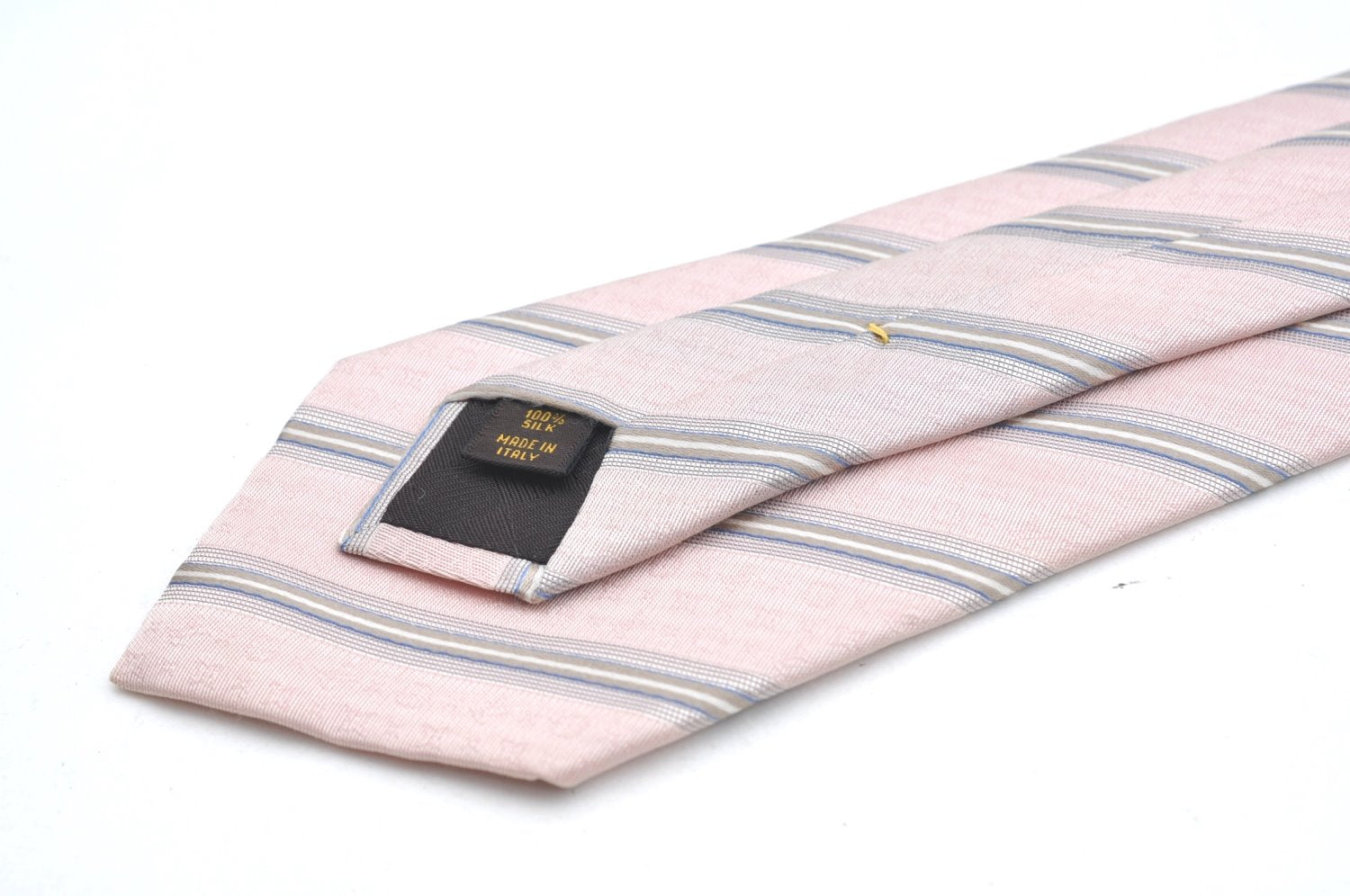 Authentic Louis Vuitton Necktie Tie Silk Stripe Motif Light Pink LV K5027