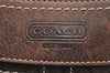 Authentic COACH Signature Shoulder Cross Body Bag Canvas Leather Brown K5029