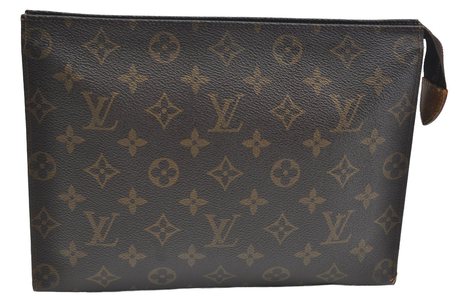 Auth Louis Vuitton Monogram Poche Toilette 26 Cosmetics Pouch Old Model LV K5031