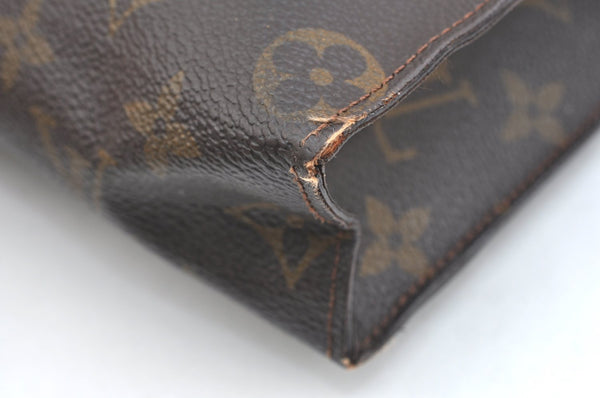 Auth Louis Vuitton Monogram Poche Toilette 26 Cosmetics Pouch Old Model LV K5031
