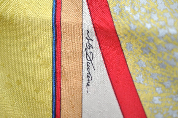 Authentic HERMES Carre 90 Scarf "FEUX ARTIFICE" Silk Yellow K5032