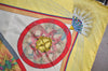 Authentic HERMES Carre 90 Scarf "FEUX ARTIFICE" Silk Yellow K5032