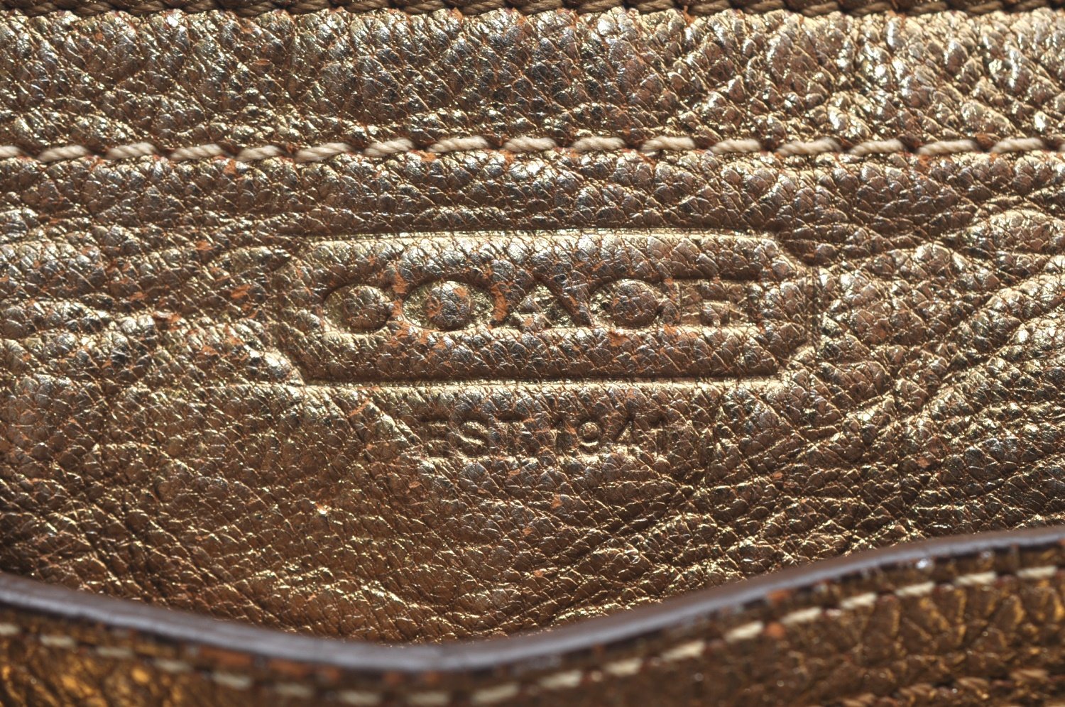 Authentic COACH Signature Shoulder Tote Bag Canvas Leather Brown K5034