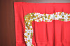 Authentic CHANEL Scarf Jewelry Pearl Motif CC Logo Silk Red K5035
