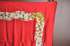 Authentic CHANEL Scarf Jewelry Pearl Motif CC Logo Silk Red K5035