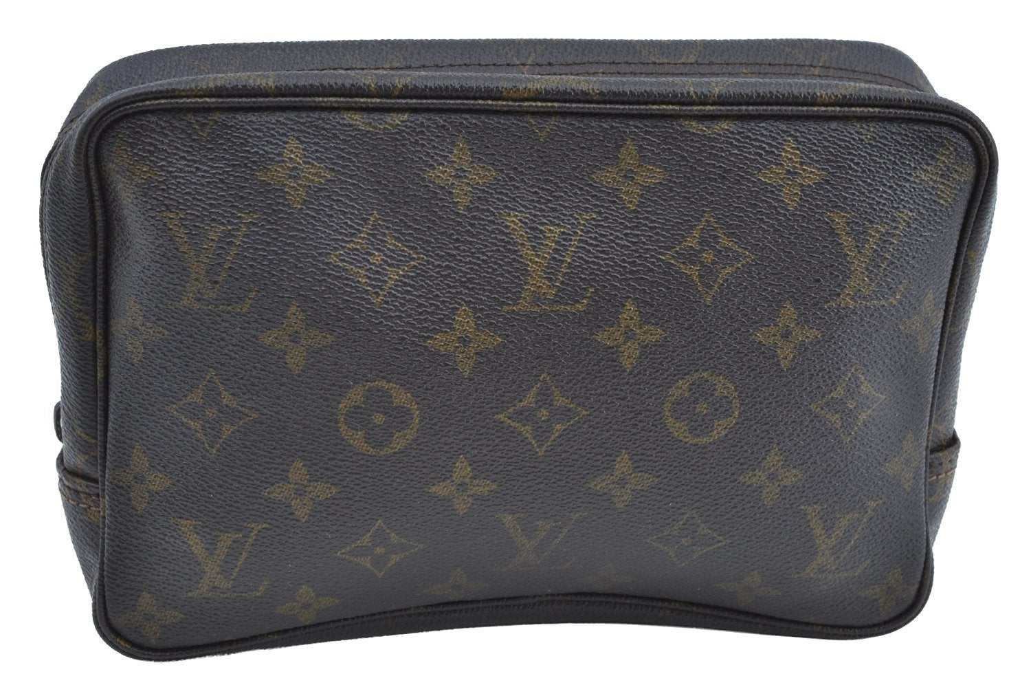 Authentic Louis Vuitton Monogram Trousse Toilette 23 Clutch Hand Bag Junk K5043