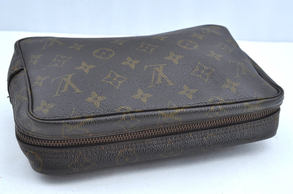 Authentic Louis Vuitton Monogram Trousse Toilette 23 Clutch Hand Bag Junk K5043