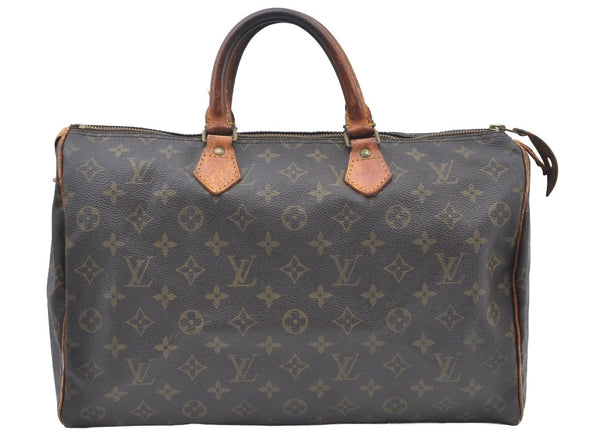 Auth Louis Vuitton Monogram Speedy 35 Hand Boston Bag M41524 LV Old Model K5045