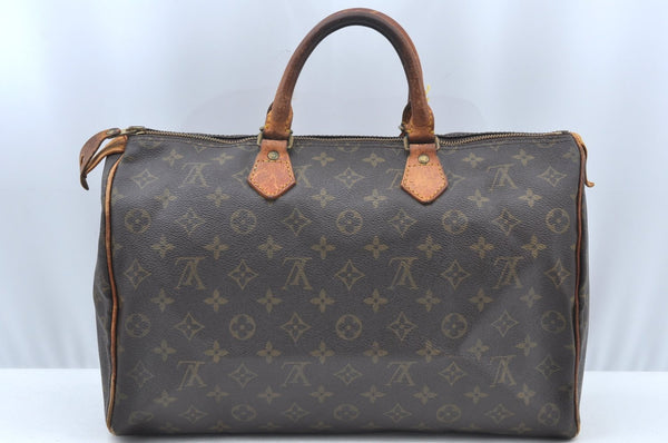 Auth Louis Vuitton Monogram Speedy 35 Hand Boston Bag M41524 LV Old Model K5045