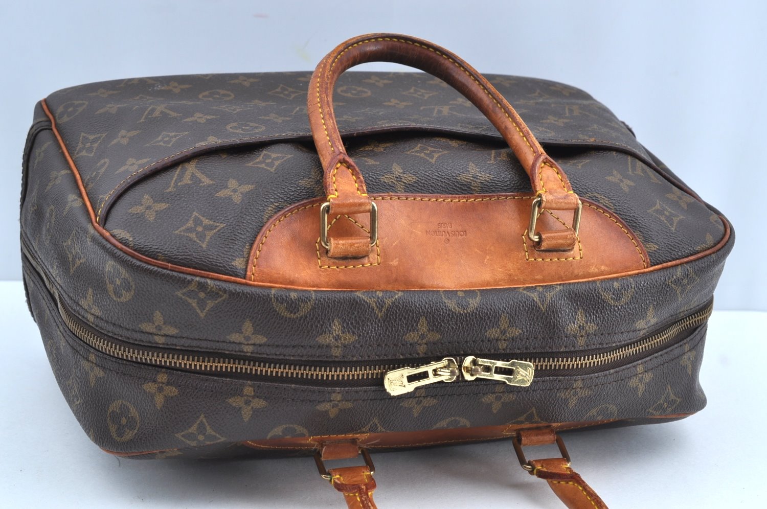Authentic Louis Vuitton Monogram Deauville Hand Bag M47270 LV K5048