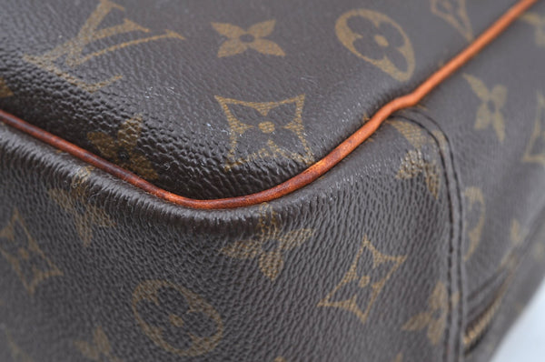 Authentic Louis Vuitton Monogram Deauville Hand Bag M47270 LV K5048