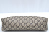 Authentic GUCCI GG Plus Clutch Hand Bag Purse GG PVC Leather Brown K5051