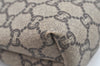 Authentic GUCCI GG Plus Clutch Hand Bag Purse GG PVC Leather Brown K5051
