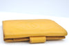 Authentic CHANEL Caviar Skin CC Logo Bifold Wallet Purse Yellow K5052