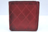 Authentic CHANEL Lamb Skin Bicolore Bifold Wallet Purse Red CC K5054