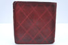 Authentic CHANEL Lamb Skin Bicolore Bifold Wallet Purse Red CC K5054