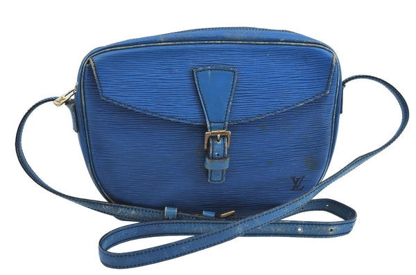 Authentic Louis Vuitton Epi Jeune Fille Shoulder Cross Bag Blue M52155 LV K5057