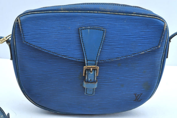 Authentic Louis Vuitton Epi Jeune Fille Shoulder Cross Bag Blue M52155 LV K5057