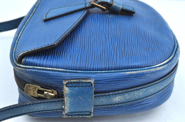 Authentic Louis Vuitton Epi Jeune Fille Shoulder Cross Bag Blue M52155 LV K5057