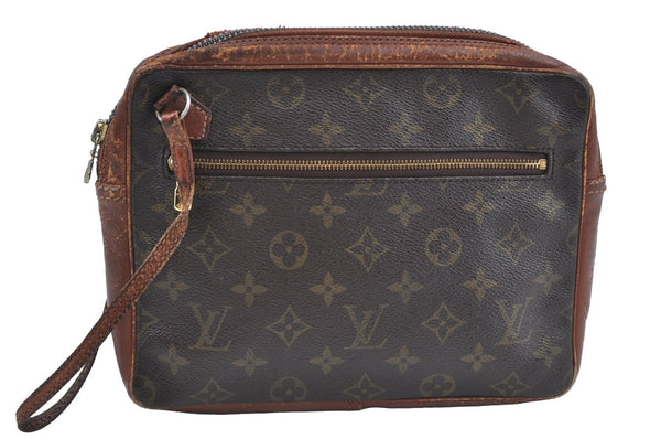 Authentic Louis Vuitton Monogram Pochette Sport Clutch Bag Old Model Junk K5061