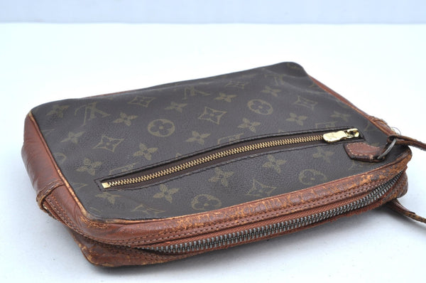 Authentic Louis Vuitton Monogram Pochette Sport Clutch Bag Old Model Junk K5061