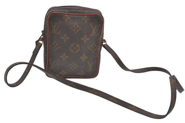 Auth Louis Vuitton Monogram Mini Poche Danube Shoulder Cross Bag Old Model K5065