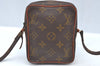 Auth Louis Vuitton Monogram Mini Poche Danube Shoulder Cross Bag Old Model K5065