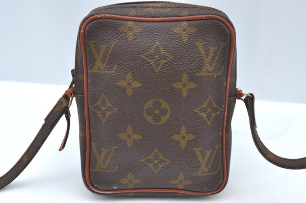 Auth Louis Vuitton Monogram Mini Poche Danube Shoulder Cross Bag Old Model K5065