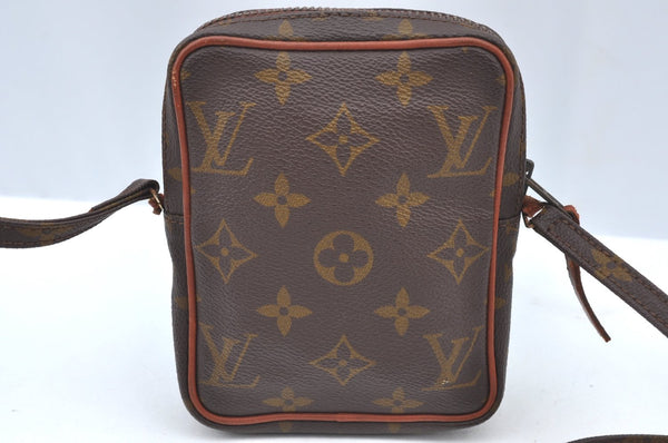 Auth Louis Vuitton Monogram Mini Poche Danube Shoulder Cross Bag Old Model K5065