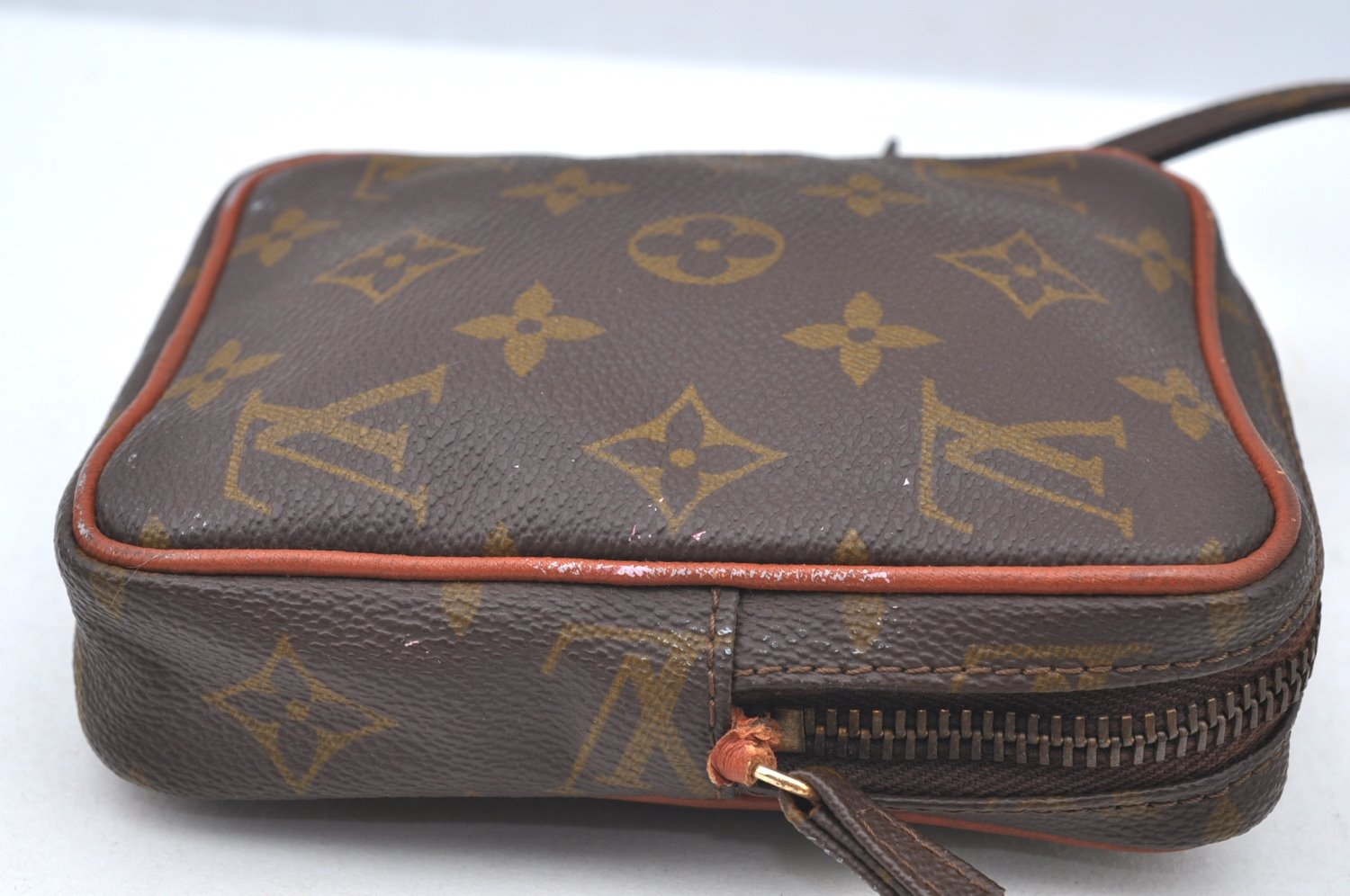Auth Louis Vuitton Monogram Mini Poche Danube Shoulder Cross Bag Old Model K5065