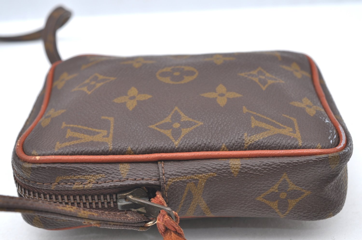 Auth Louis Vuitton Monogram Mini Poche Danube Shoulder Cross Bag Old Model K5065