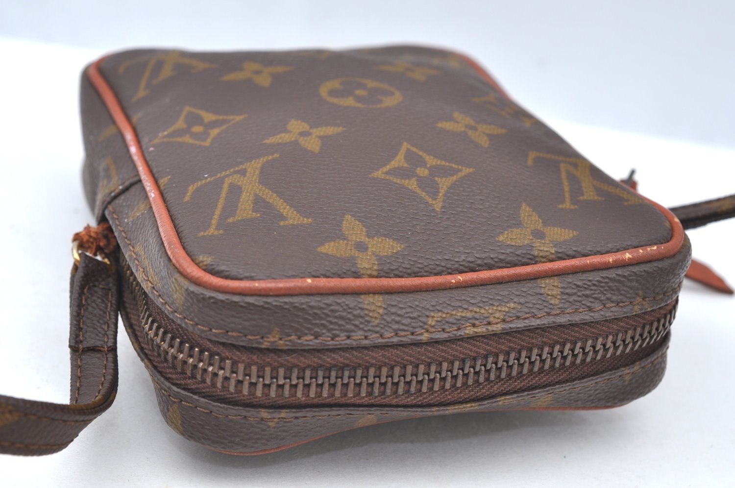 Auth Louis Vuitton Monogram Mini Poche Danube Shoulder Cross Bag Old Model K5065