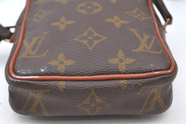 Auth Louis Vuitton Monogram Mini Poche Danube Shoulder Cross Bag Old Model K5065