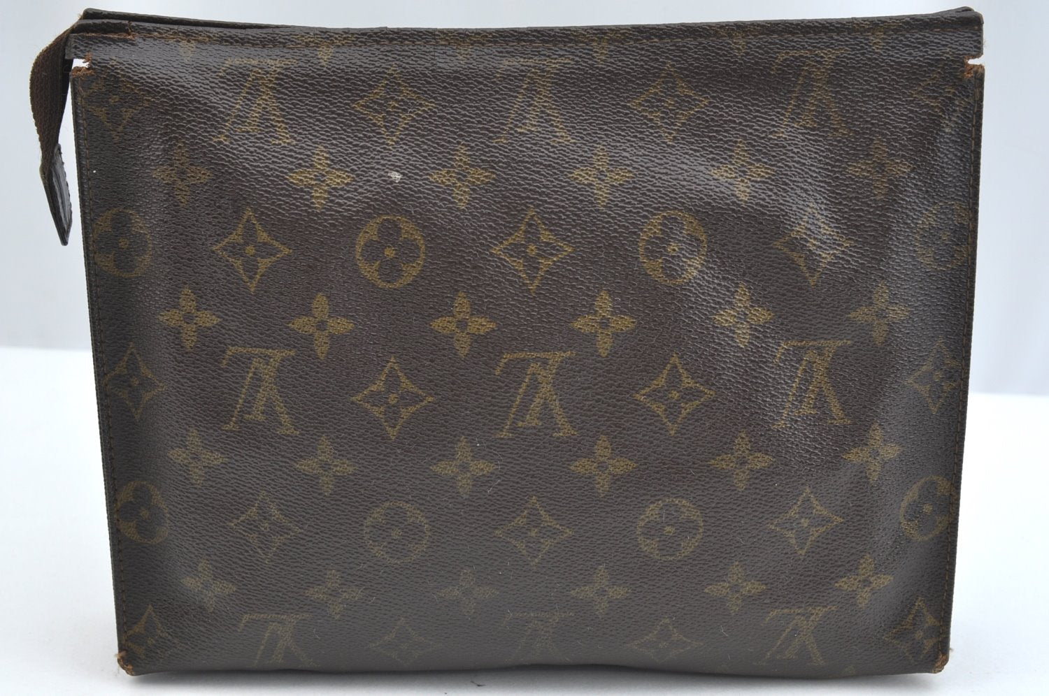Auth Louis Vuitton Monogram Poche Toilette 26 Cosmetics Pouch Old Model LV K5066