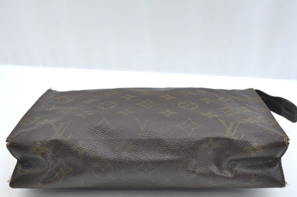 Auth Louis Vuitton Monogram Poche Toilette 26 Cosmetics Pouch Old Model LV K5066