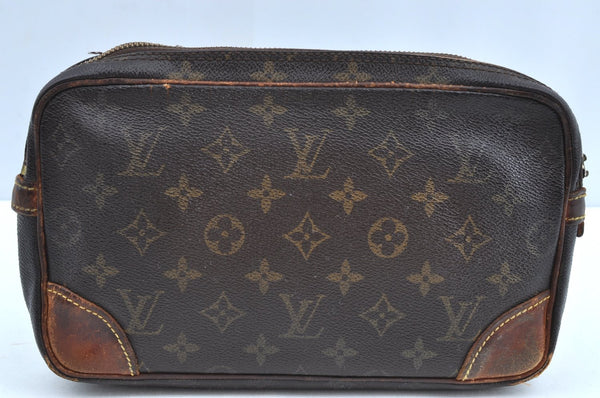 Auth Louis Vuitton Monogram Marly Dragonne GM Clutch Bag Old Model LV Junk K5070