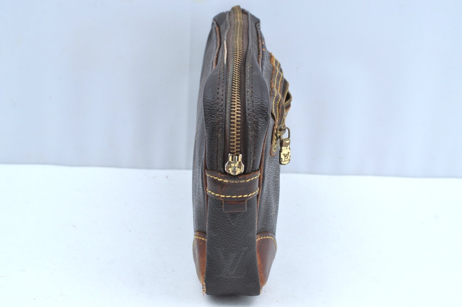 Auth Louis Vuitton Monogram Marly Dragonne GM Clutch Bag Old Model LV Junk K5070